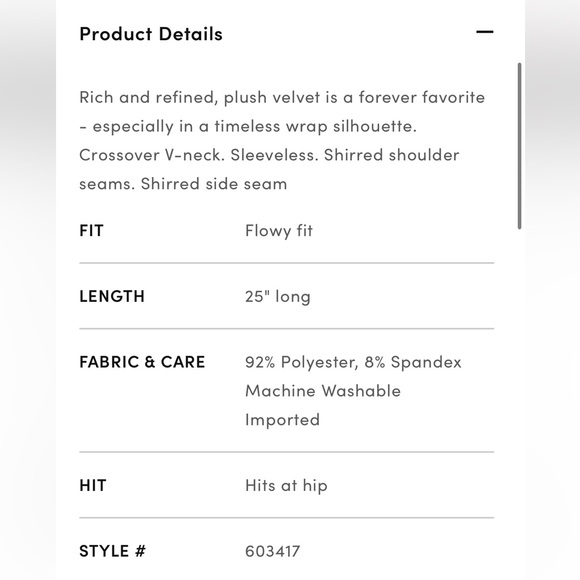 Ann Taylor Velvet Wrap Shell Top - Picture 9 of 9